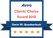 Avvo Clients' Choice Award 2018, Devin W. Quackenbush